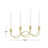 CosmoLiving by Cosmopolitan 4 Holder Gold Metal Candelabra