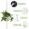 2Pcs Plant Hanger Flowerpot Net Bag 40in Cotton Rope Plant Hangers 4Legs Plant Hanger