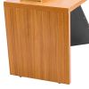 63"Modern Executive Desk ,Rustic Industrial Wooden Writing Desk,Study Desk with Monitor Stand,Rectangular Computer Desk for Home Office,Living Room,Te